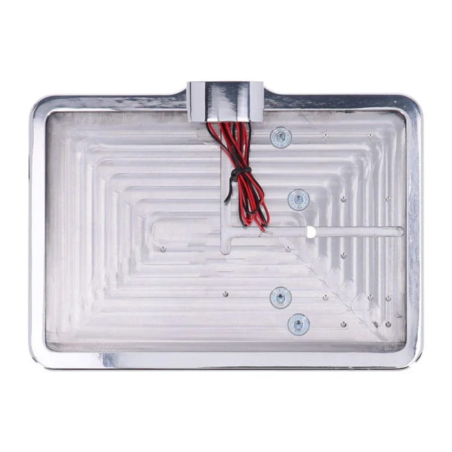CPV ''slide-in'' license plate bracket. Side mount, polished