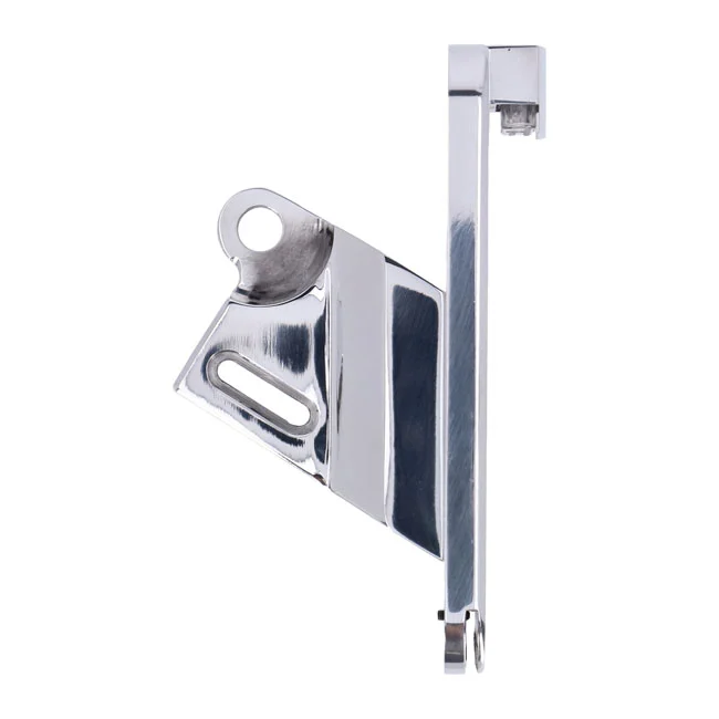 CPV ''slide-in'' license plate bracket. Side mount, polished