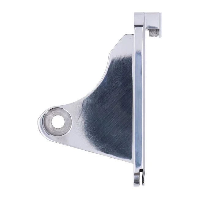 CPV ''slide-in'' license plate bracket. Side mount, polished