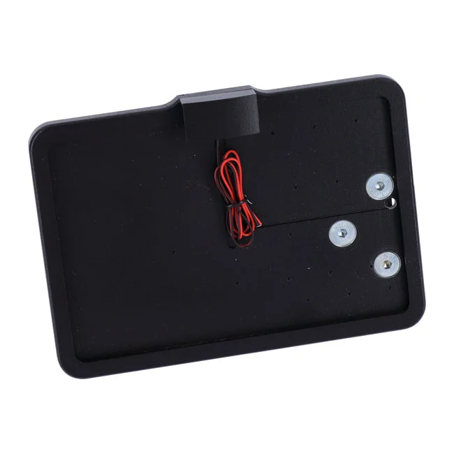 CPV ''slide-in'' license plate bracket. Side mount, black