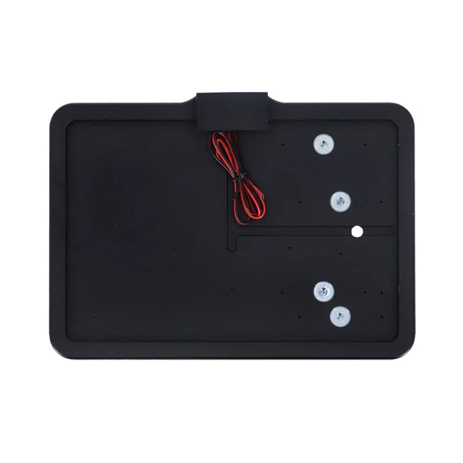 CPV ''slide-in'' license plate bracket. Side mount, black