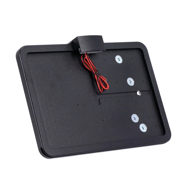 CPV ''slide-in'' license plate bracket. Side mount, black