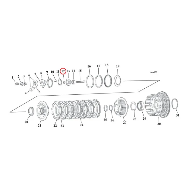 MCS Retaining ring, clutch adjusting screw - 11046