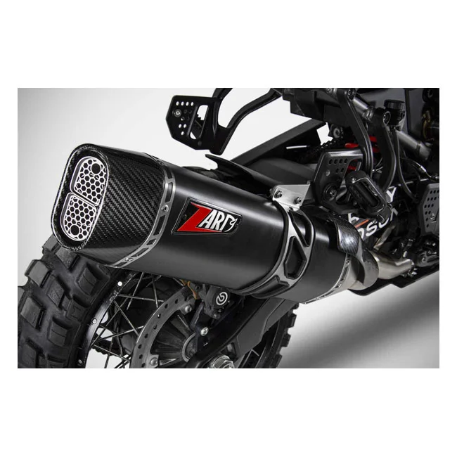 Zard Pan America slip-on muffler. Matte black