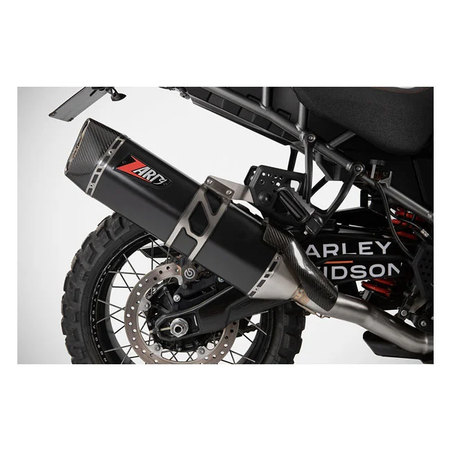 Zard Pan America slip-on muffler. Matte black