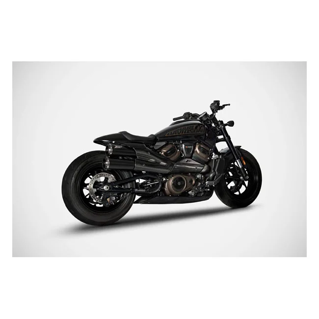 Zard Sportster S Top Gun exhaust system. Matte black
