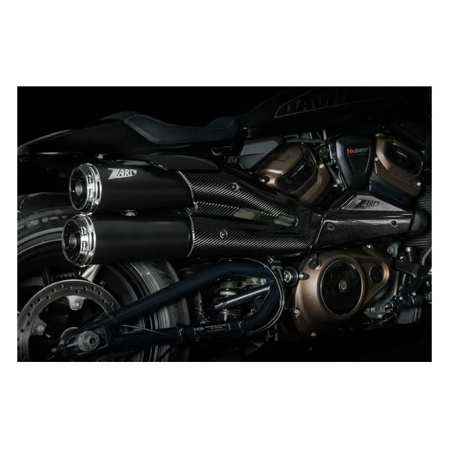 Zard Sportster S Top Gun exhaust system. Matte black