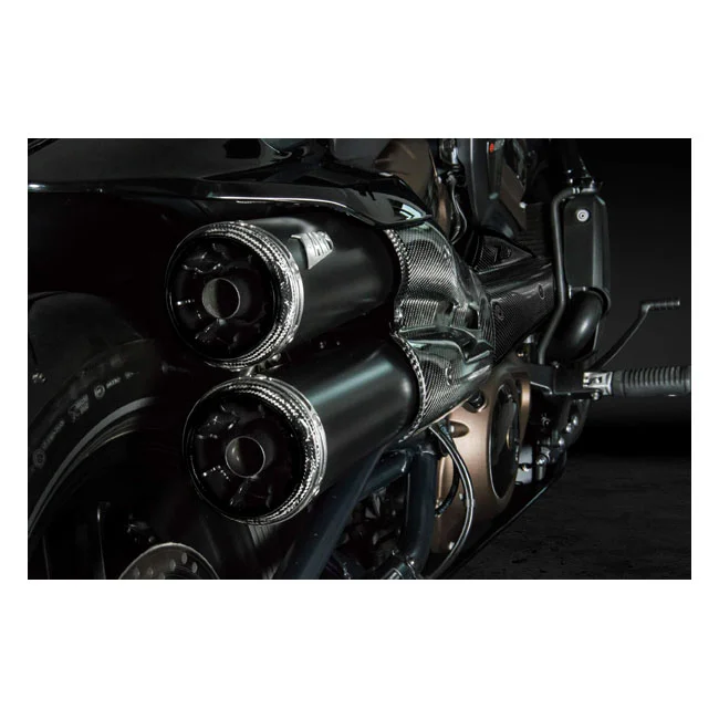 Zard Sportster S Top Gun exhaust system. Matte black