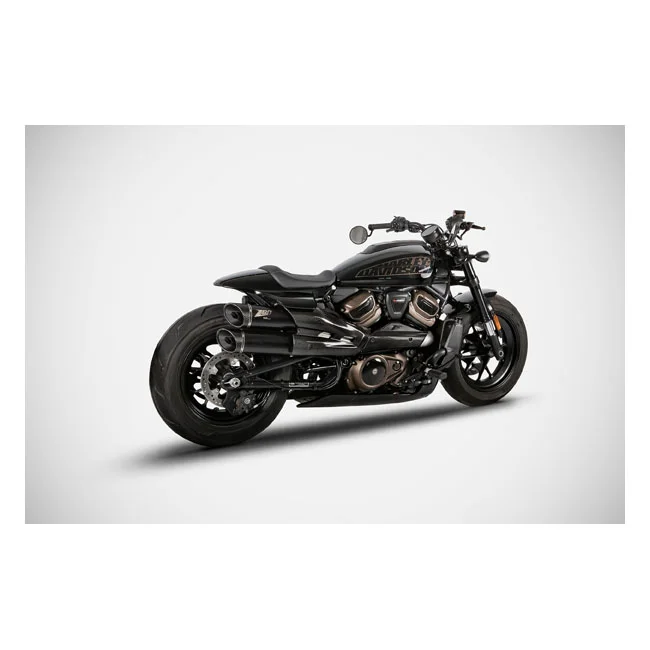 Zard Sportster S GT exhaust system. Matte black