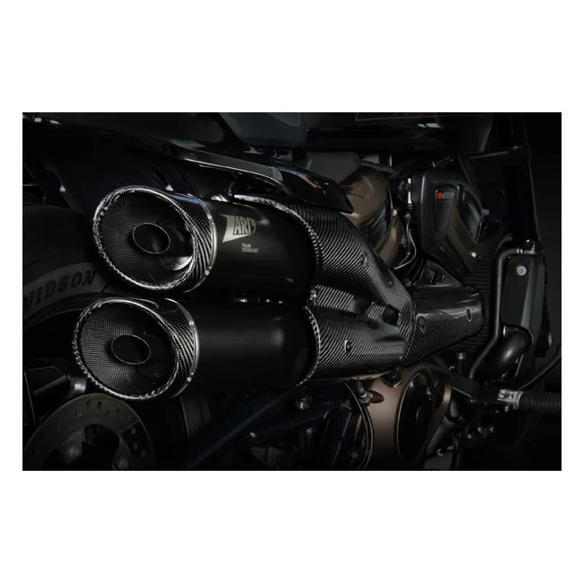 Zard Sportster S GT exhaust system. Matte black