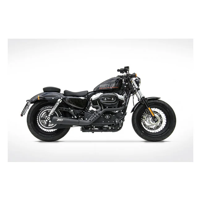 Zard Conical 2-1 XL Sportster exhaust system. Matte black