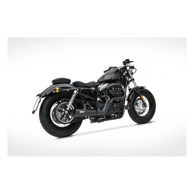 Zard Conical 2-1 XL Sportster exhaust system. Matte black