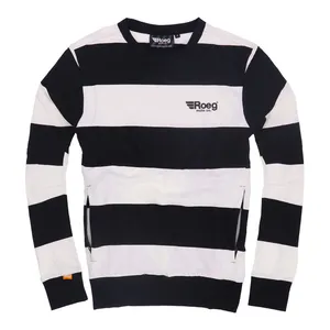 Roeg Roeg Shawn stripe sweatshirt off-white/black