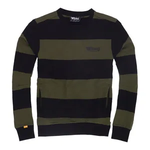 Roeg Roeg Shawn stripe sweatshirt army/black