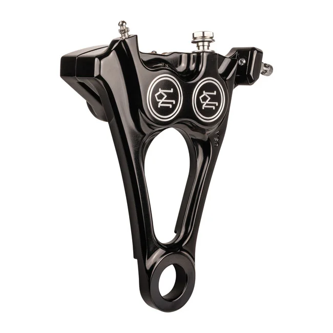 Performance Machine PM, 4-piston one-piece caliper/bracket, rear. Black CC