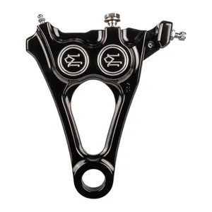 Performance Machine PM, 4-piston one-piece caliper/bracket, rear. Black CC