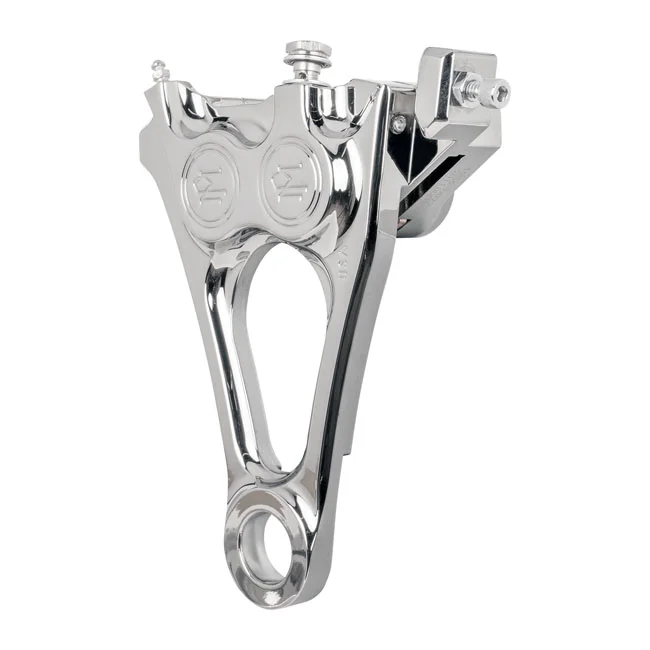 Performance Machine PM, 4-piston one-piece caliper/bracket, rear. Chrome