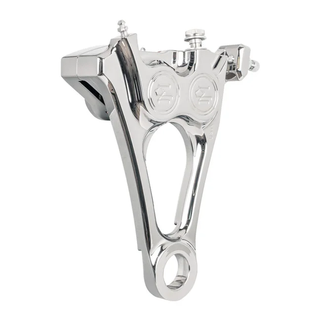 Performance Machine PM, 4-piston one-piece caliper/bracket, rear. Chrome