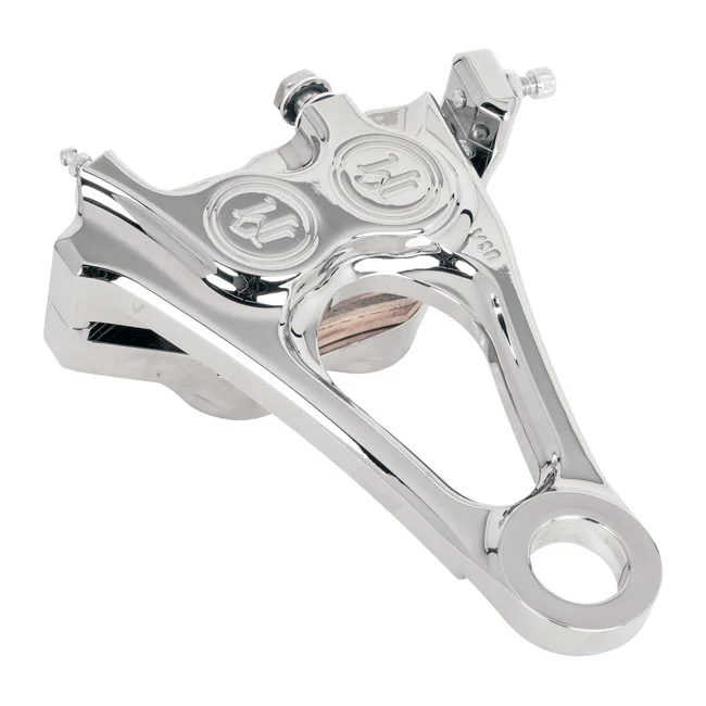 Performance Machine PM, 4-piston one-piece caliper/bracket, rear. Chrome