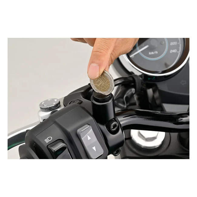 Daytona Mirror hole plug. Black. RHT