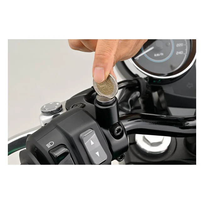 Daytona Mirror hole plug. Gun-metal. RHT