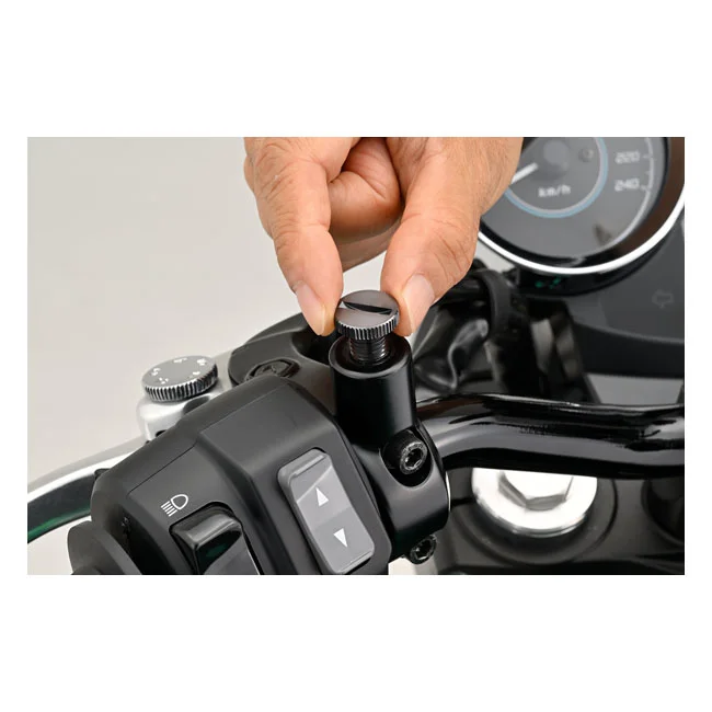 Daytona Mirror hole plug. Gun-metal. RHT