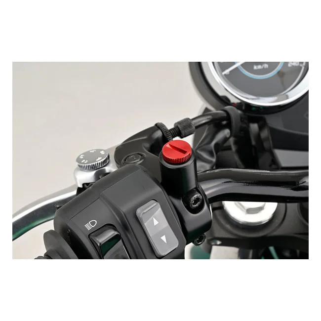 Daytona Mirror hole plug. Red. RHT