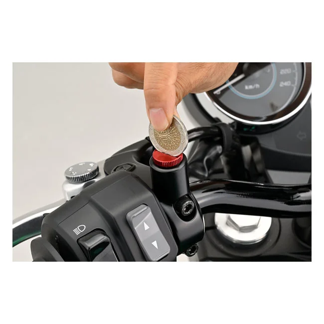 Daytona Mirror hole plug. Red. RHT