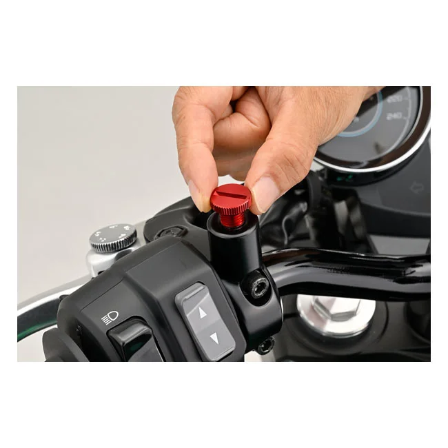 Daytona Mirror hole plug. Red. RHT