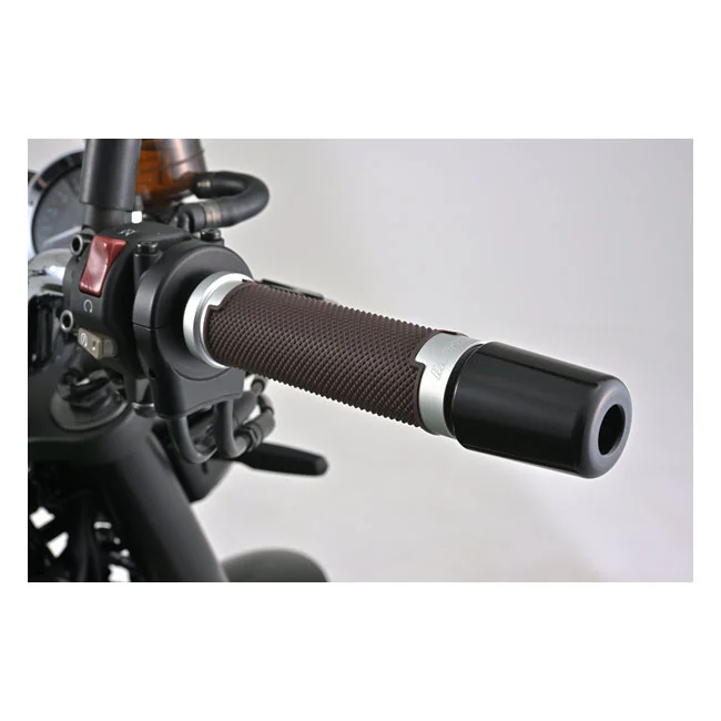 Daytona Base grip set. Brown / Silver