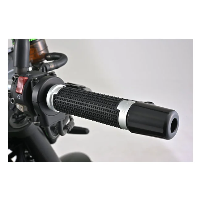 Daytona Cross grip set. Black/silver