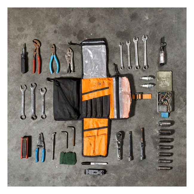 Biltwell Exfil-0 2.0 tool roll. Black/orange
