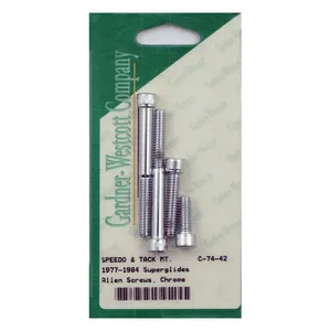 Gardner-Westcott Gardner-Wescott, dash mounting kit. Chrome Allen head