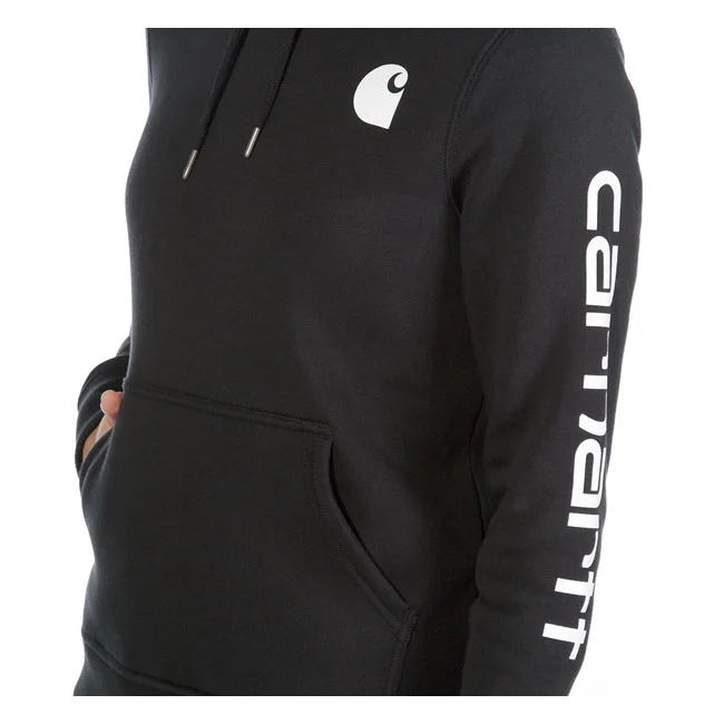Carhartt Logo Sleeve female hoodie black