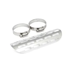 MCS Universal slotted heat shield 9" long chrome