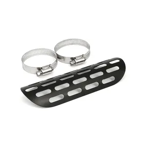 MCS Universal slotted heat shield 9" long black
