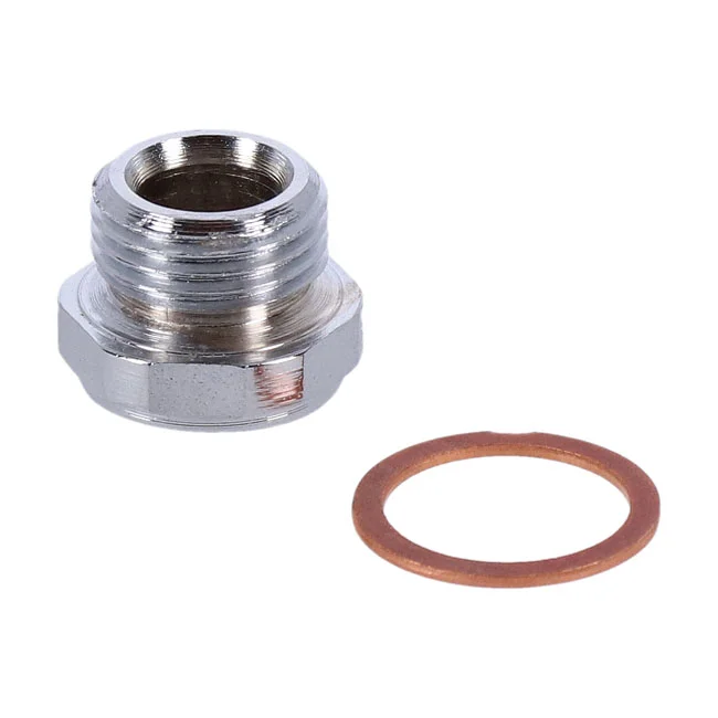 Paughco Timing/drain plug. OEM style allen. Chrome - 720