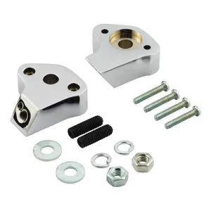 MCS Shorty turn signal mount bracket set, rear. Chrome