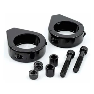 MCS Smooth edge fork mount clamp kit. 41mm. Black