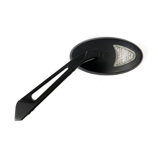 MCS LED cateye turn signal mirror set. Black, amber front lens - 980826