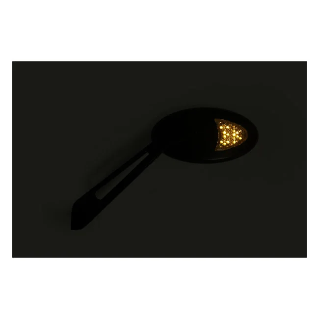 MCS LED cateye turn signal mirror set. Black, amber front lens - 980826