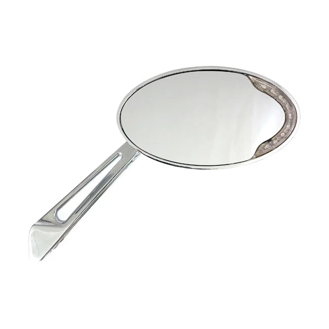 MCS Cateye LED turn signal mirror set. Chrome - 980827