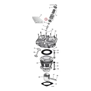 MCS Lower valve spring collar set. steel. std