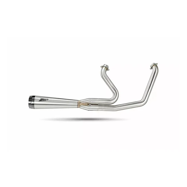 Zard M8 Softail 2-1 Short Cone exhaust system. Plain