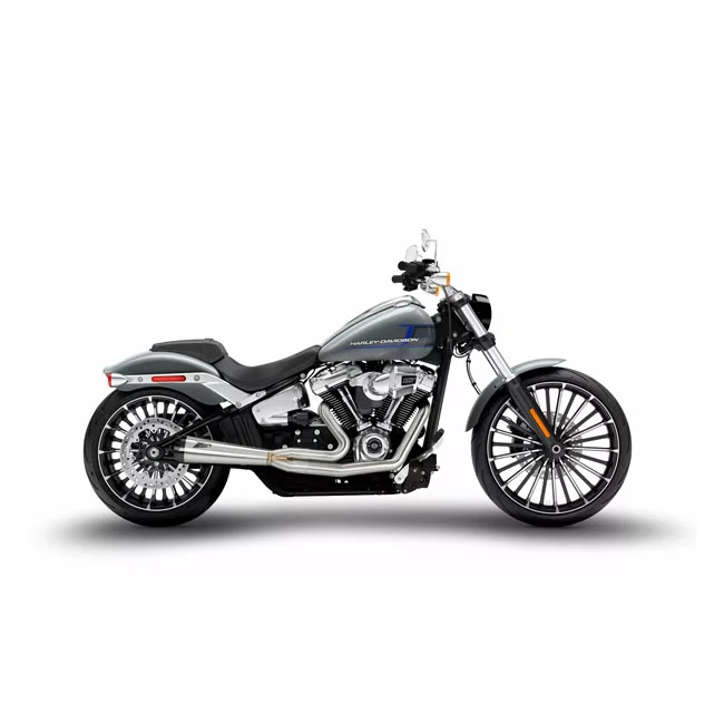Zard M8 Softail 2-1 Short Cone exhaust system. Plain