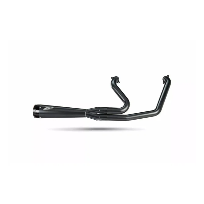 Zard M8 Softail 2-1 Short Cone exhaust system. Black