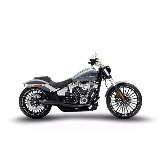 Zard M8 Softail 2-1 Short Cone exhaust system. Black