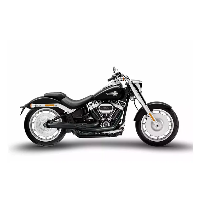 Zard M8 Softail 2-1 Short Cone exhaust system. Black