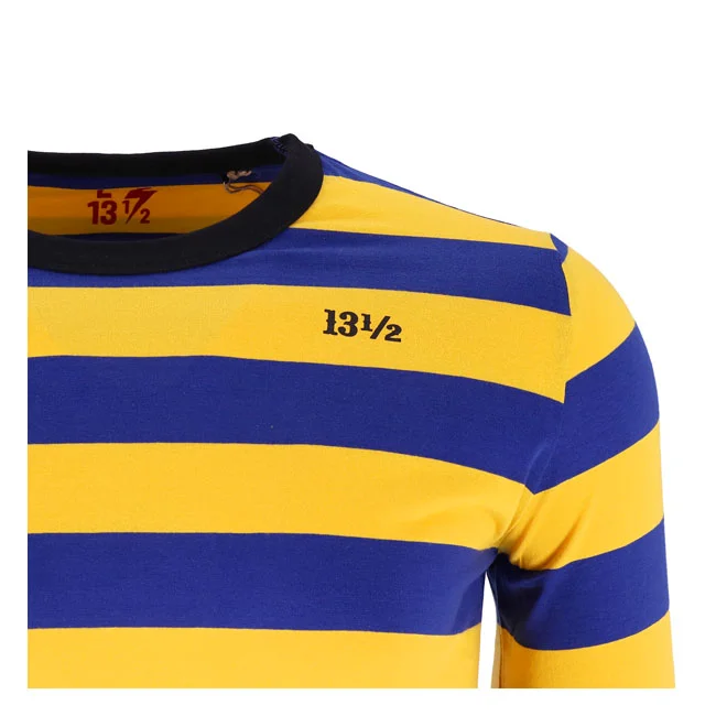 13 and a half company 1/2 Behind Bars long sleeve yellow/blue