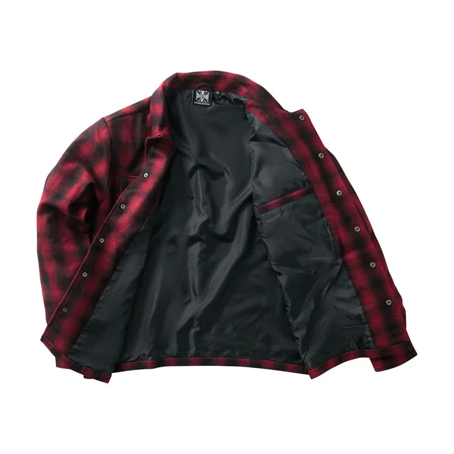 West Coast Choppers WCC Wool lined Plaidshirt red/black